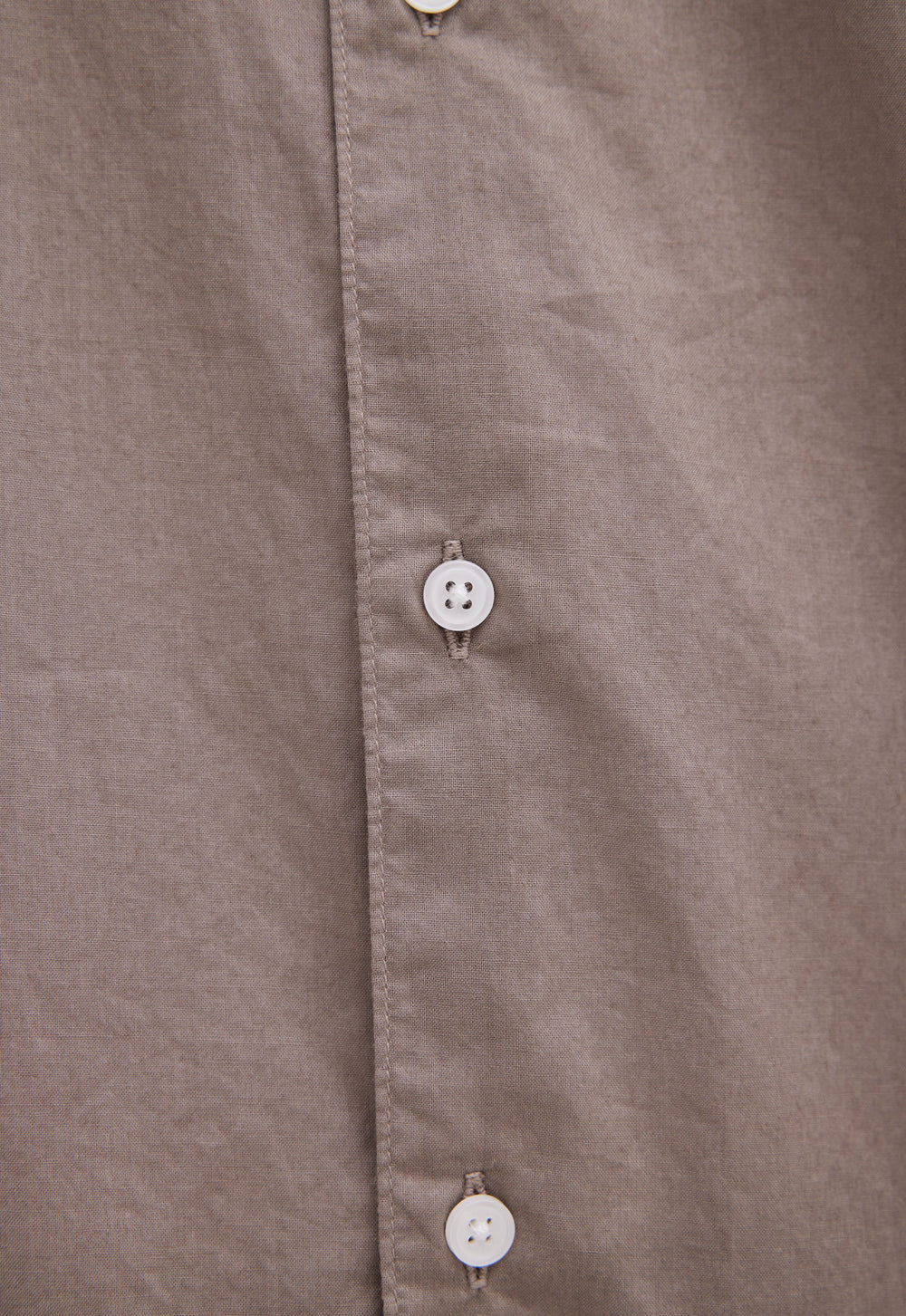 Jac+Jack Folded Collar Cotton Shirt - Gully Neutral